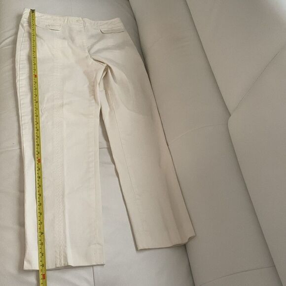 Rafaella Women's White Straight Pants Cotton Blend Stretch Size 8 - Picture 6 of 11
